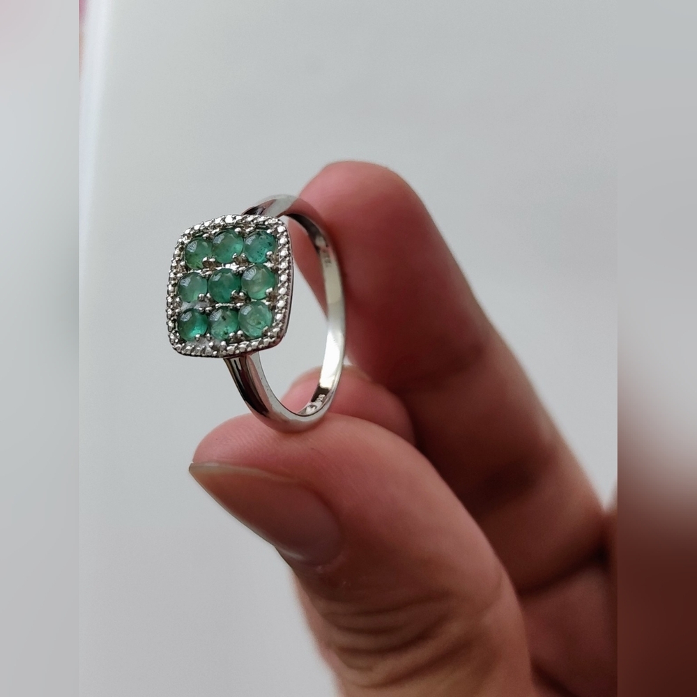 Pale Green Zircon Ring (Sterling Silver 925; By TGGC)